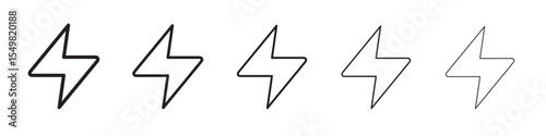 Lightening bolt vector illustration isolated