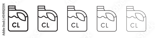 liquid Chlorine chemical icon vector illustration isolated