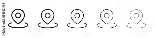 Location pin icon vector illustration isolated