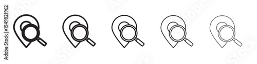 Location search icon vector illustration isolated