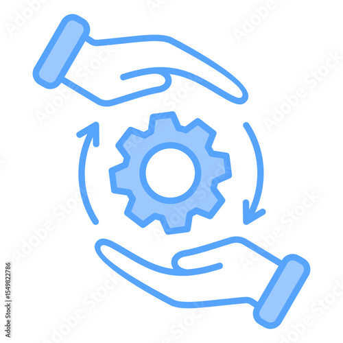 Change Management Blue Icon