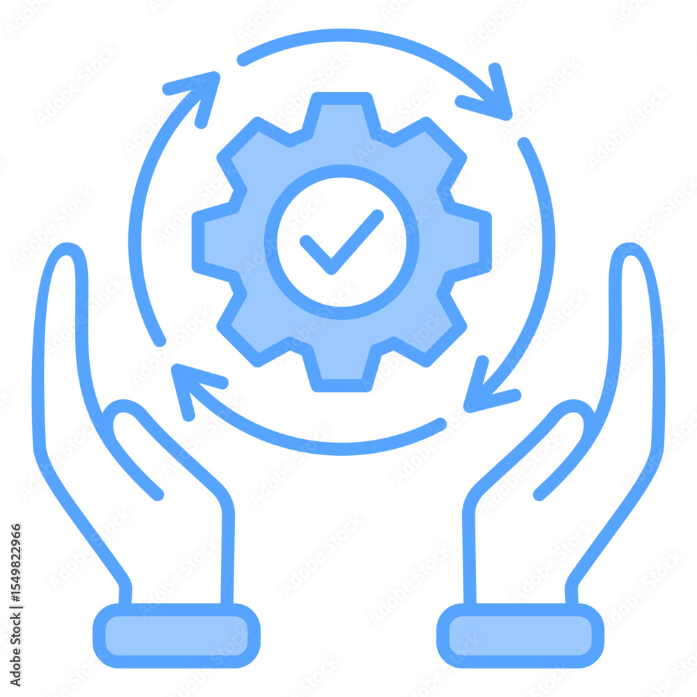 Obraz premium Sustainability Blue Icon