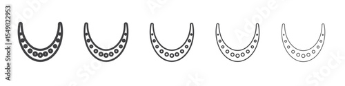 lucky horseshoe icon vector illustration isolated