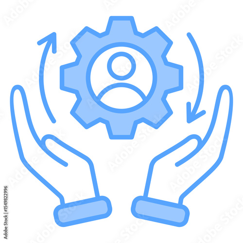 Change Management Blue Icon