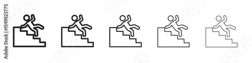 man fall down icon vector illustration isolated