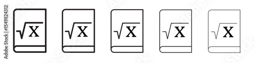 Maths book icon vector illustration isolated