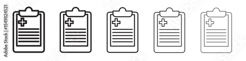 medical clipboard form icon vector illustration isolated