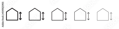 Minimum ceiling heights icon vector illustration isolated