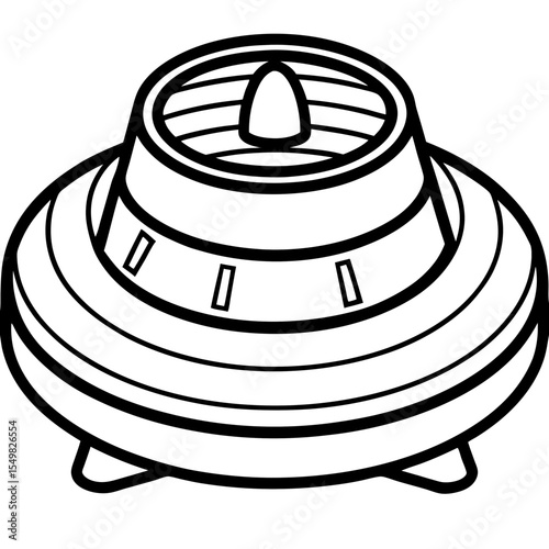 Centrifuge line art vector