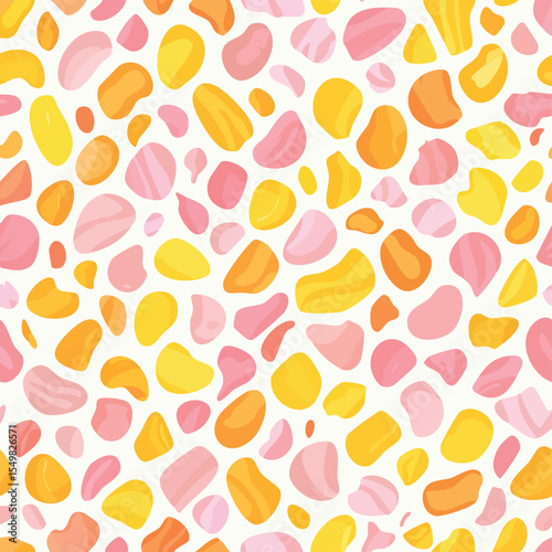 Purple and yellow leopard animal motif vector seamless pattern
