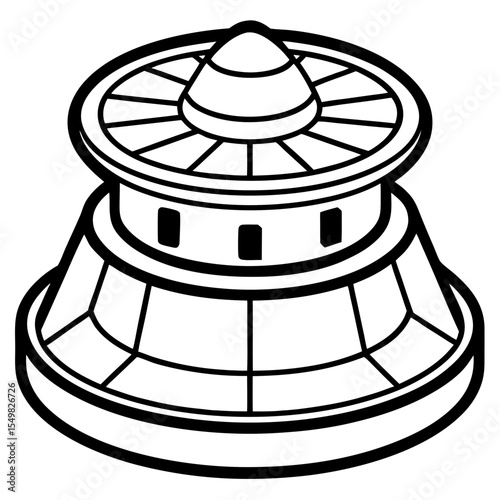 Centrifuge line art vector