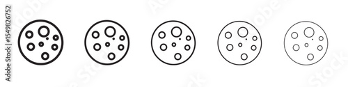 moon outline icon vector illustration isolated
