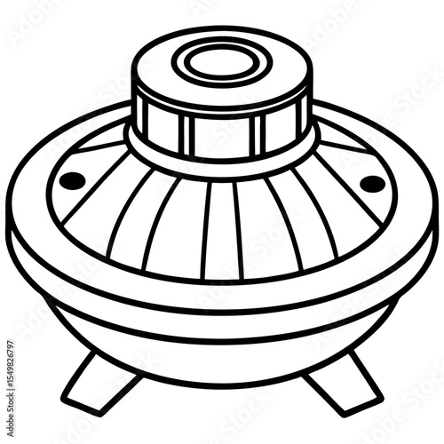 Centrifuge line art vector