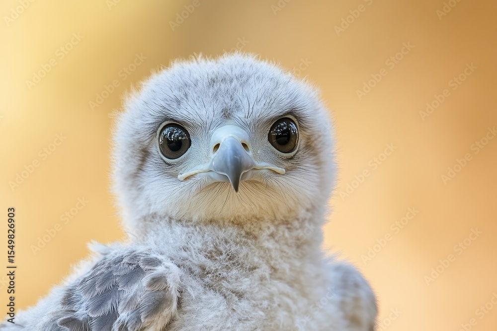 Obraz premium Young Bird with Soft Feathers and Curious Eyes in Natural Setting