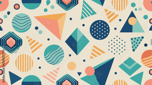 Flat geometric models background
