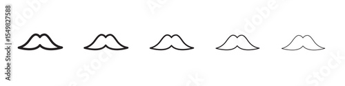 Moustache icon vector illustration isolated