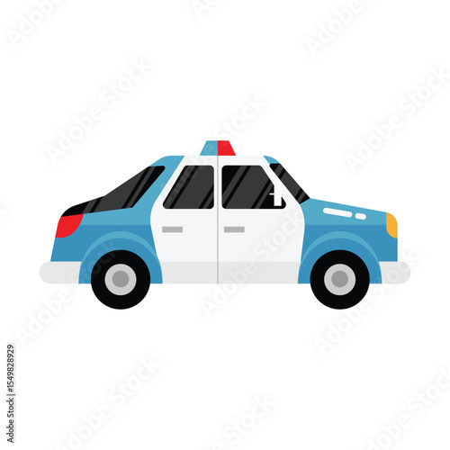 Police Car Vector Illustration Law Enforcement Vehicle