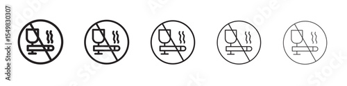 No alcohol and cigarettes icon vector illustration isolated