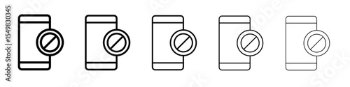 No mobile icon vector illustration isolated