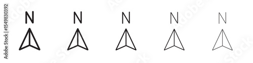 North icon vector illustration isolated