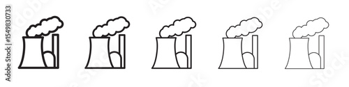 Nuclear power plant icon vector illustration isolated