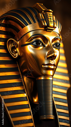 Timeless royalty egyptian pharaoh portrait depicting the commanding presence of a pharaoh detailed a