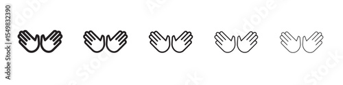 Open hands icon vector illustration isolated