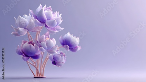 Elegant Purple and White Lotus Display