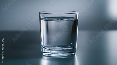 Clear Glass Filled with Water Simple and Clean Minimalist Design