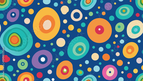 Seamless pattern with colored circles abstract background vector illustration
