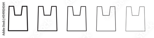 Paper bag icon vector illustration isolated