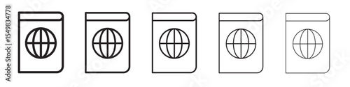 Passport icon vector illustration isolated