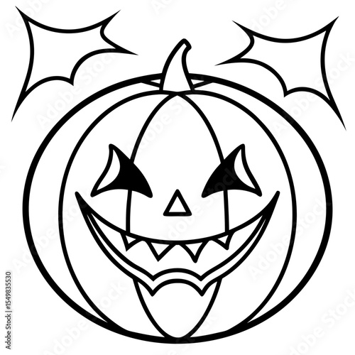Halloween line art vector