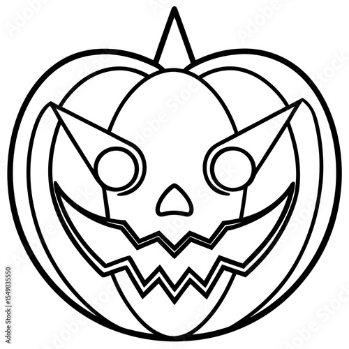 Halloween line art vector