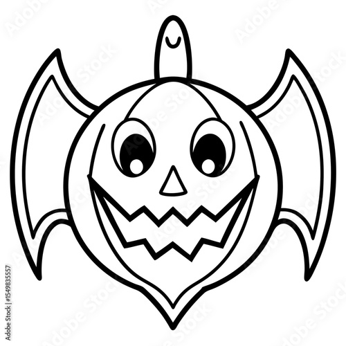 Halloween line art vector