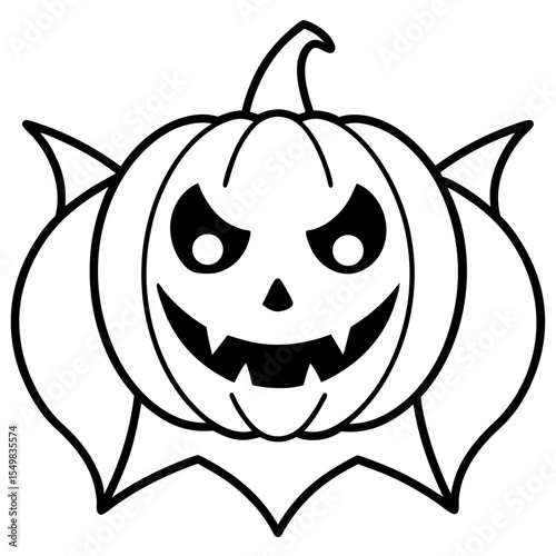 Halloween line art vector