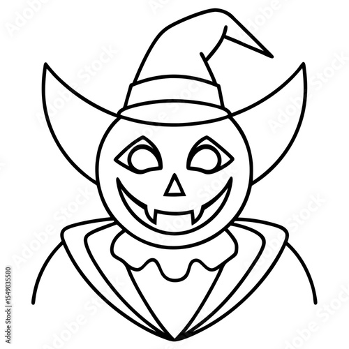 Halloween line art vector