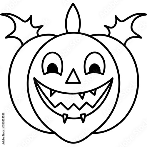 Halloween line art vector