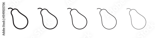 Pear icon vector illustration isolated