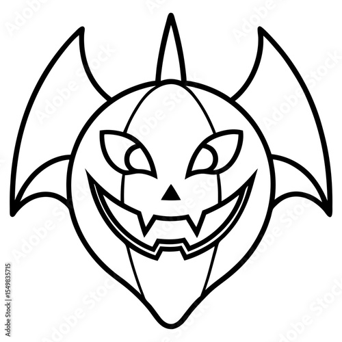 Halloween line art vector