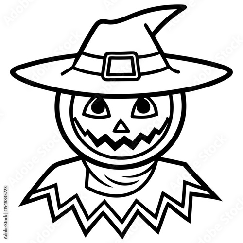 Halloween line art vector