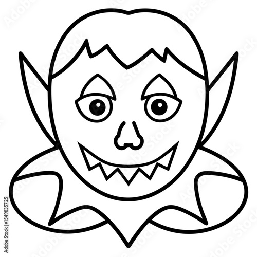 Halloween line art vector