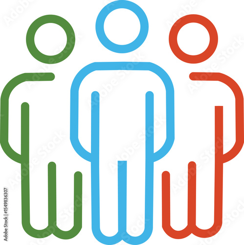 Business people line icon, Team work