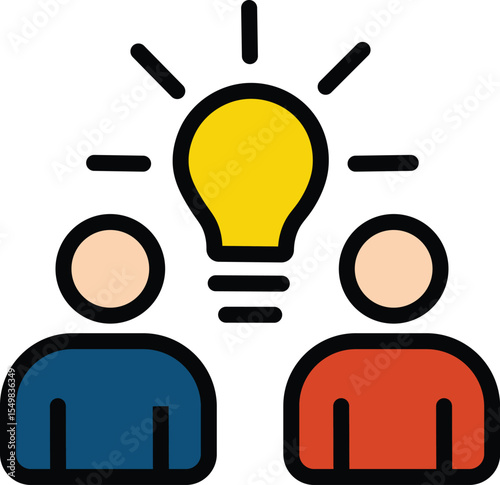 Business people line icon, Team work