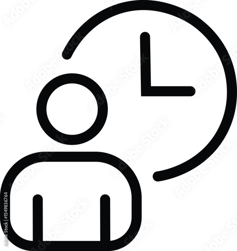 Business people line icon, Team work. Outline icon
