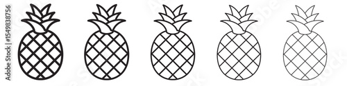 Pineapple icon vector illustration isolated