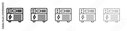 Portable power generator icon vector illustration isolated