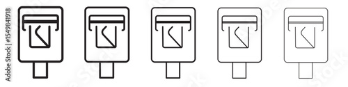 Postbox icon vector illustration isolated