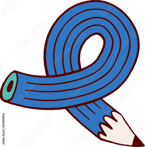 Hand drawn twisted pencil cartoon