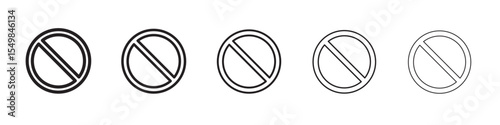 Prohibited icon vector illustration isolated